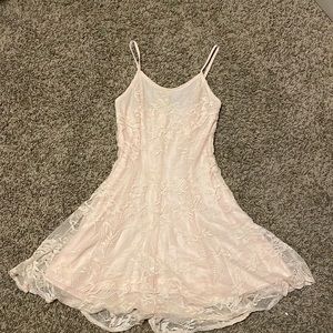 Baby pink, lace dress
